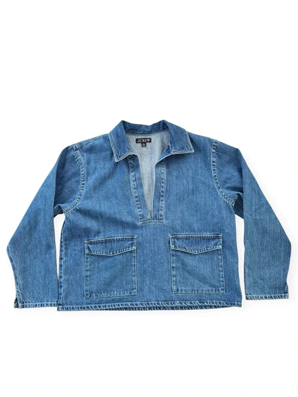 J Crew Denim Popover Shirt | MEDIUM